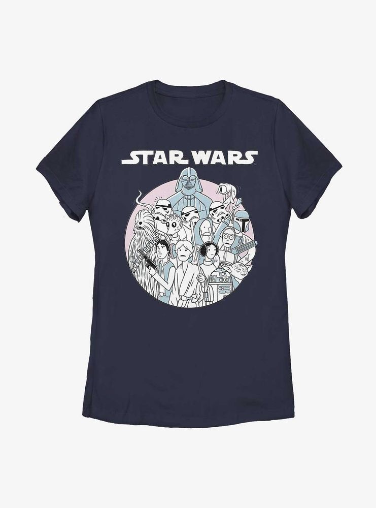 Star Wars Simple Art Crew Womens T-Shirt