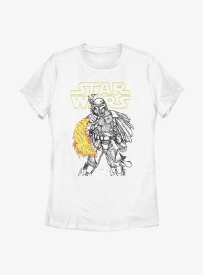 Star Wars Boba Fett Heat Thrower Womens T-Shirt