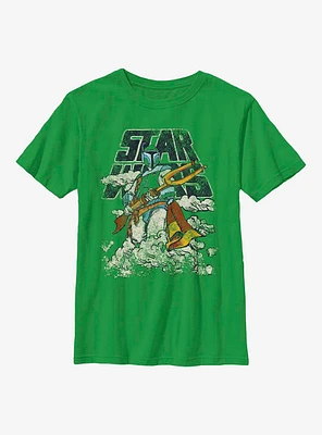 Star Wars Cloudy With A Chance Of Boba Fett Youth T-Shirt