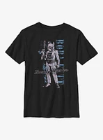 Star Wars Distressed Boba Fett Youth T-Shirt