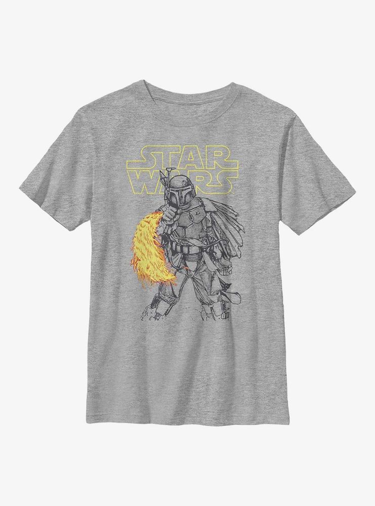 Star Wars Boba Fett Heat Thrower Youth T-Shirt