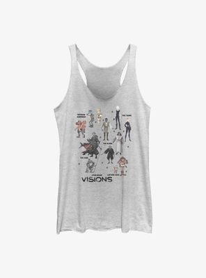 Star Wars: Visions Textbook Characters Womens Tank Top