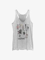 Star Wars: Visions Textbook Characters Womens Tank Top
