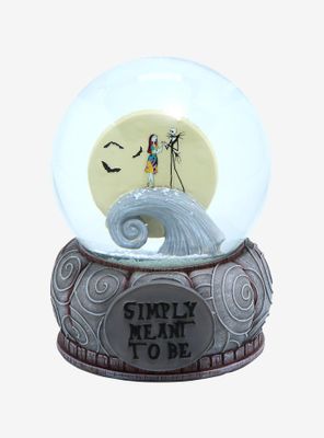 Disney The Nightmare Before Christmas Jack Skellington & Sally Meant to Be Snow Globe