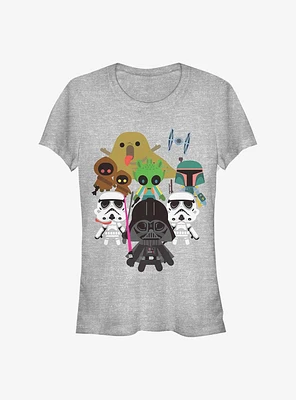 Star Wars All Villains Kawaii Girl's T-Shirt