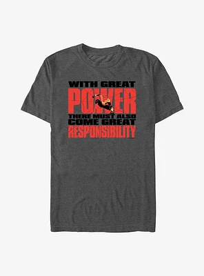 Marvel Spider-Man Great Responsibility Stack T-Shirt