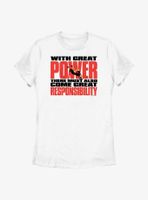 Marvel Spider-Man Great Responsibility Stack Womens T-Shirt