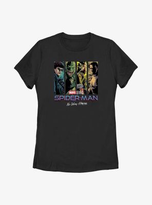 Marvel Spider-Man Villain Panels Womens T-Shirt