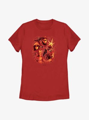 Marvel Spider-Man Villain Web Womens T-Shirt