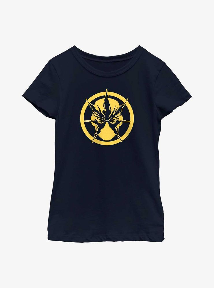 Marvel Spider-Man Electro Face Emblem Youth Girls T-Shirt