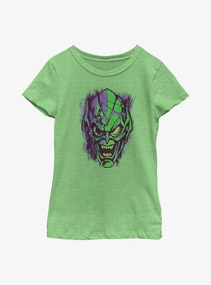 Marvel Spider-Man Green Goblin Helmet Youth Girls T-Shirt