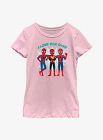 Marvel Spider-Man Love You Spiders Youth Girls T-Shirt