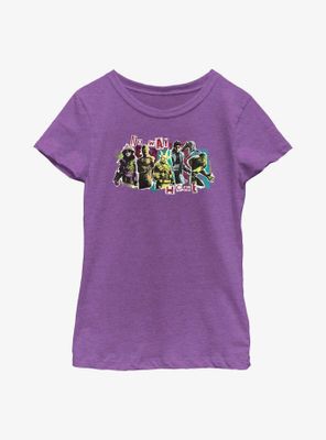 Marvel Spider-Man No Way Home Villains Panel Youth Girls T-Shirt