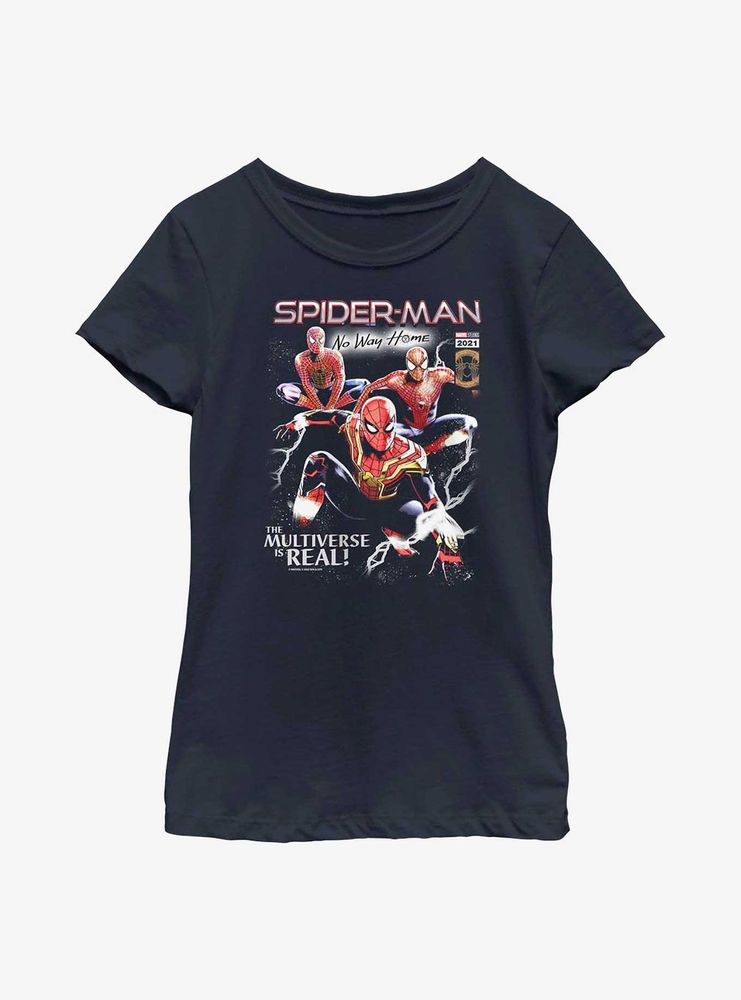 Marvel Spider-Man Multiverse Is Real Youth Girls T-Shirt