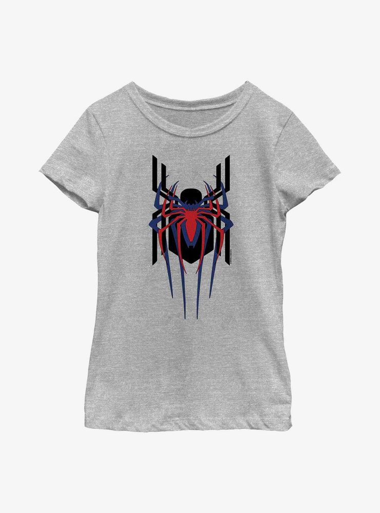 Marvel Spider-Man Triple Emblem Stacked Youth Girls T-Shirt