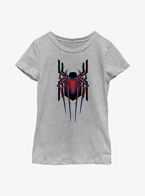 Marvel Spider-Man Triple Emblem Stacked Youth Girls T-Shirt