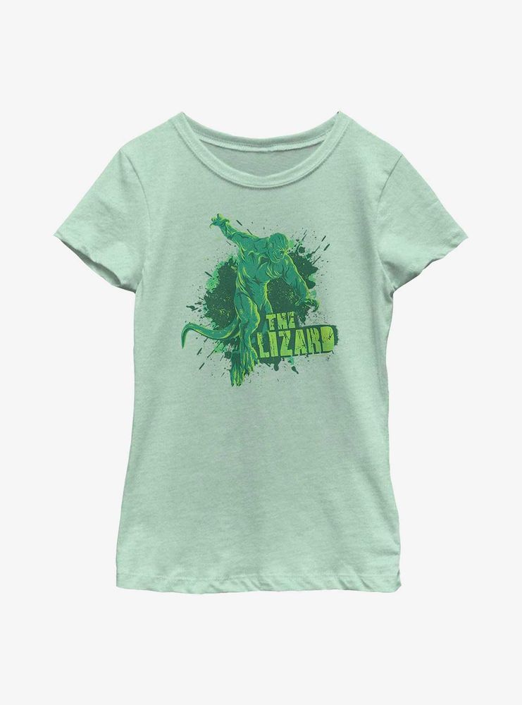 Marvel Spider-Man The Lizard Splash Youth Girls T-Shirt