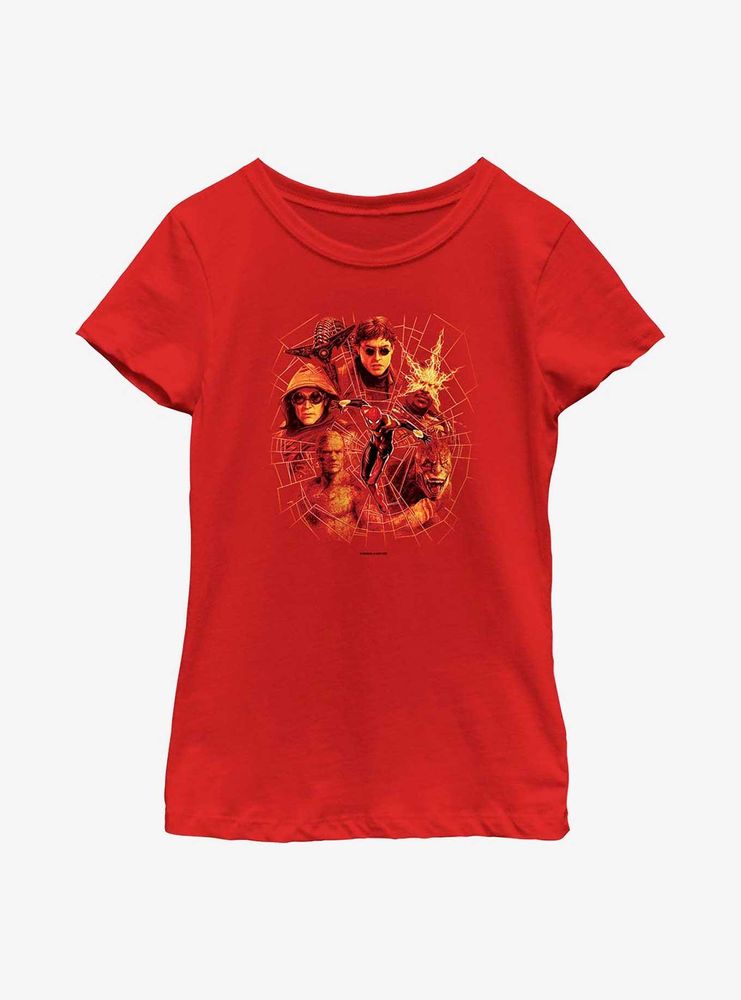 Marvel Spider-Man Villain Web Youth Girls T-Shirt