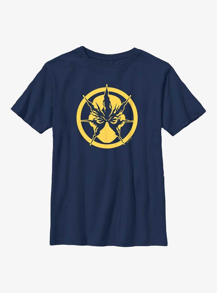 Marvel Spider-Man Electro Face Emblem Youth T-Shirt