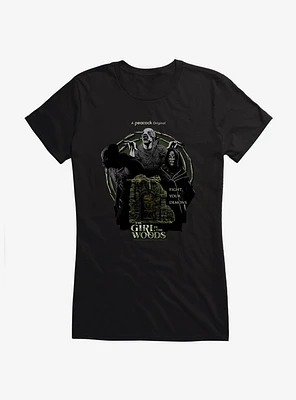 Peacock TV Girl The Woods Fight Your Demons Girls T-Shirt
