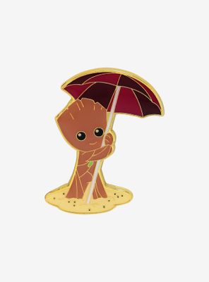 Loungefly Marvel Guardians of the Galaxy Baby Groot Beach Umbrella Enamel Pin - BoxLunch Exclusive