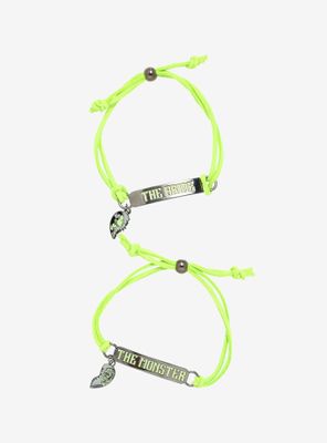Universal Monsters The Bride Of Frankenstein Broken Heart Best Friend Cord Bracelet Set