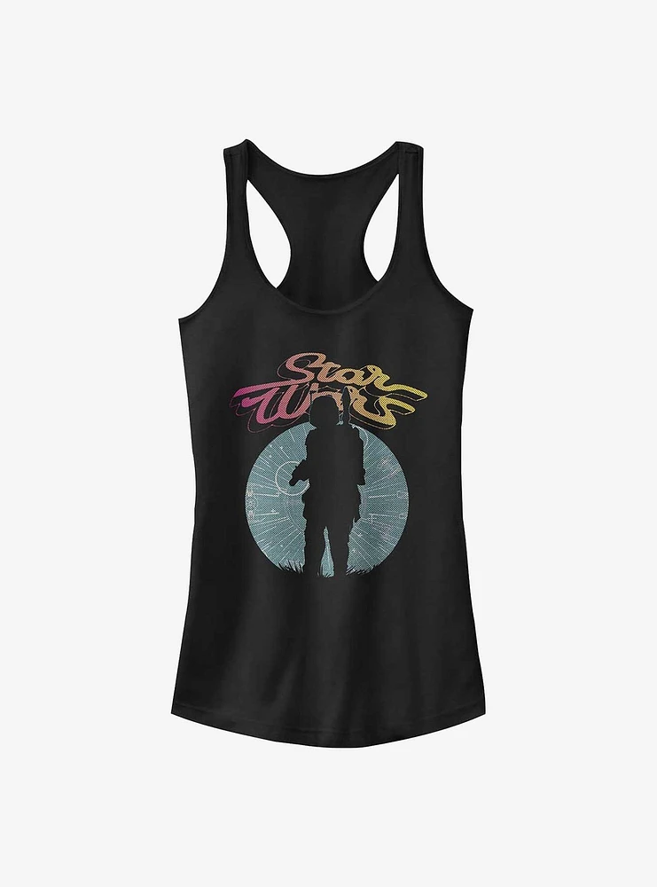 Star Wars Boba Fett Silhouette Girl's Tank