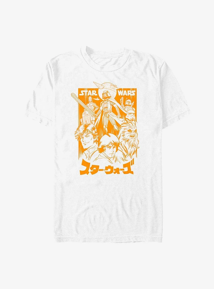 Star Wars Manga Orange T-Shirt