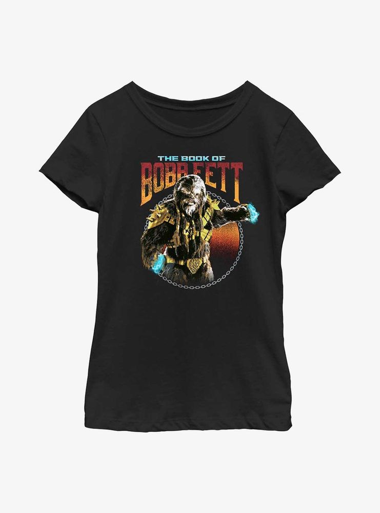 Star Wars Book Of Boba Fett Black Krrsantan Youth Girls T-Shirt