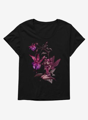Fairies By Trick Purple Flower Fairy Womens T-Shirt Plus