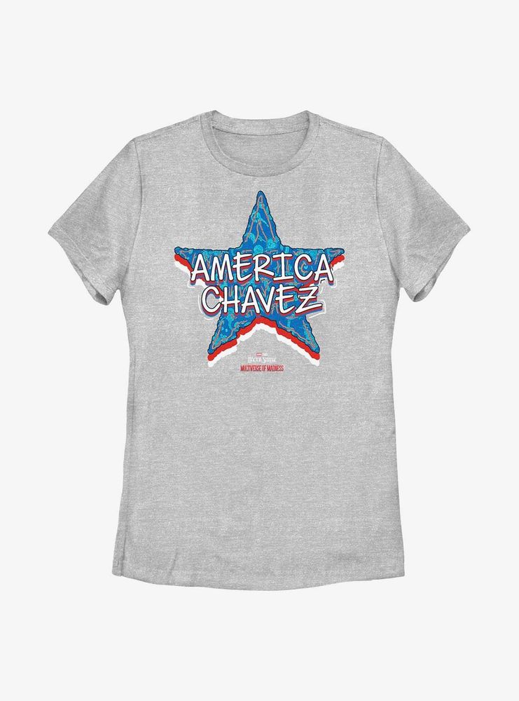 Marvel Doctor Strange Multiverse Of Madness Star America Chavez Womens T-Shirt