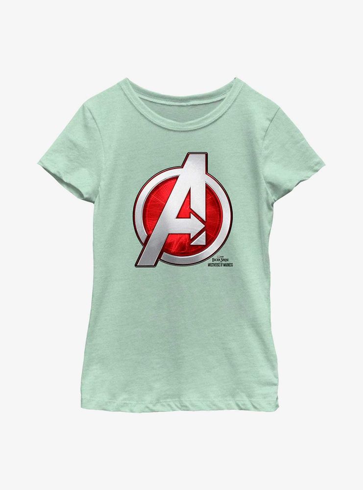 Marvel Doctor Strange Multiverse Of Madness Avengers Logo Youth Girls T-Shirt