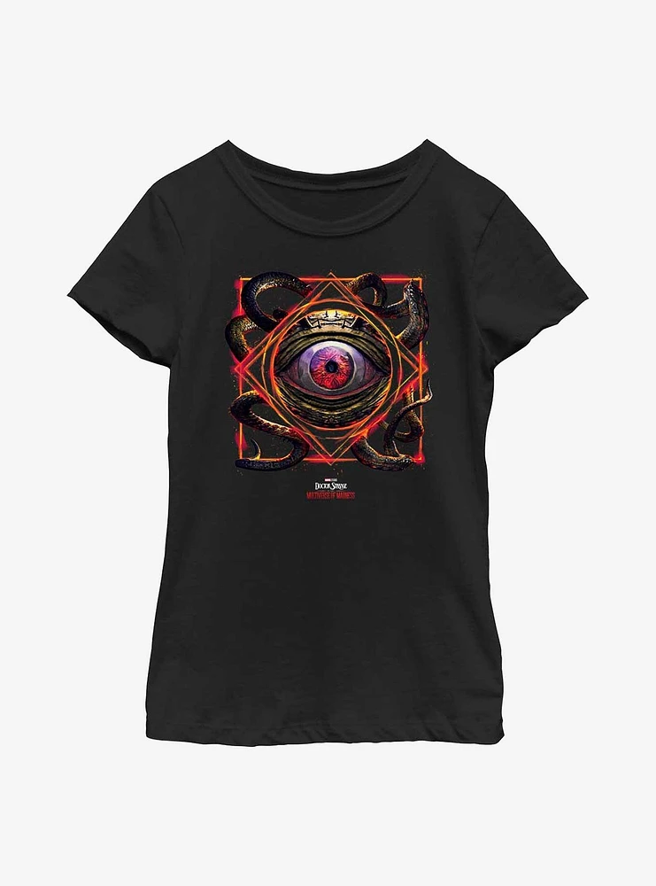 Marvel Doctor Strange Multiverse Of Madness Gargantos Eyeball Rune Youth Girls T-Shirt