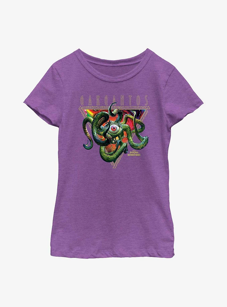 Marvel Doctor Strange Multiverse Of Madness Gargantos Triangle Badge Youth Girls T-Shirt