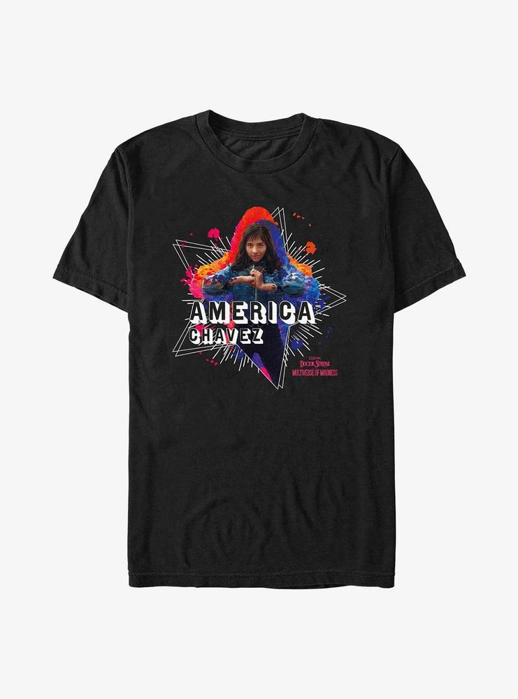 Marvel Doctor Strange Multiverse Of Madness America Chavez Paint T-Shirt