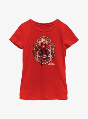 Marvel Doctor Strange Multiverse Of Madness Scarlet Witch Magic Youth Girls T-Shirt