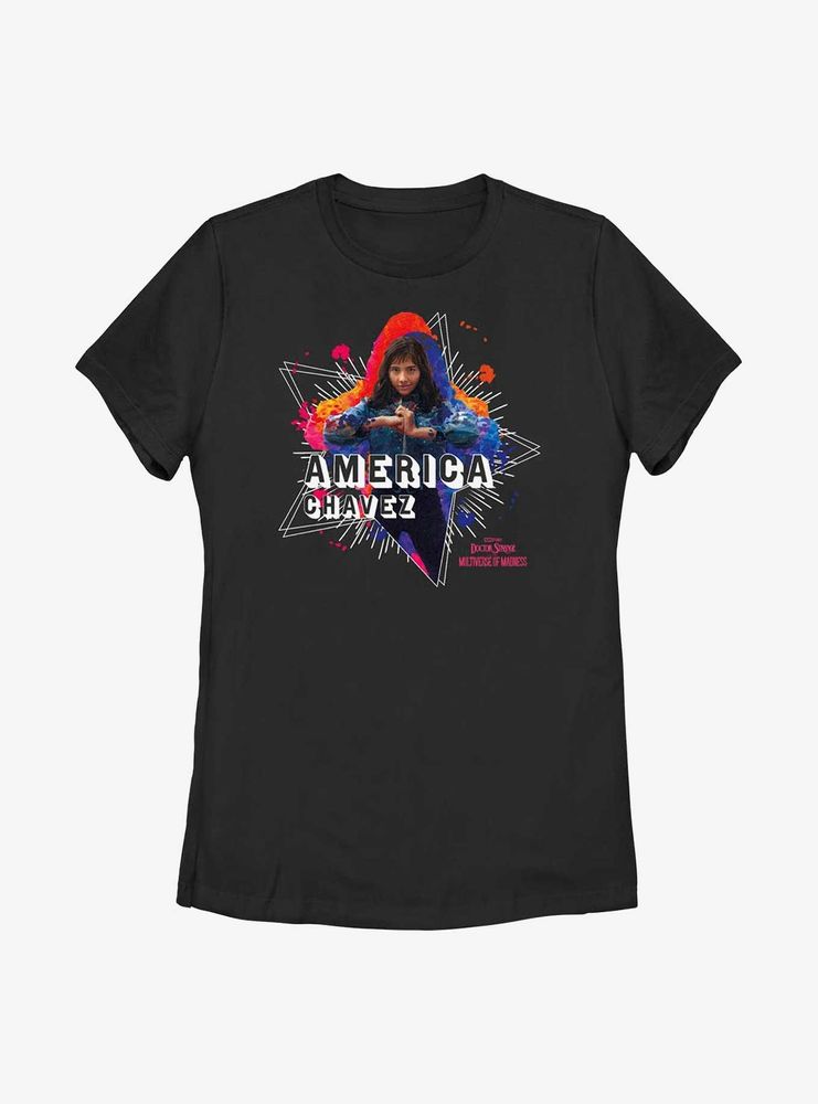 Marvel Doctor Strange Multiverse Of Madness America Chavez Paint Womens T-Shirt