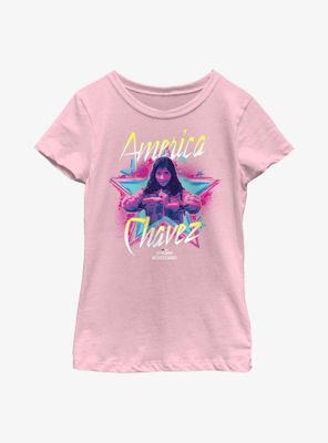 Marvel Doctor Strange Multiverse Of Madness America Chavez Star Youth Girls T-Shirt