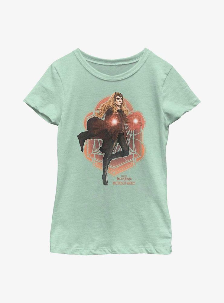 Marvel Doctor Strange Multiverse Of Madness Scarlet Witch Mandala Youth Girls T-Shirt