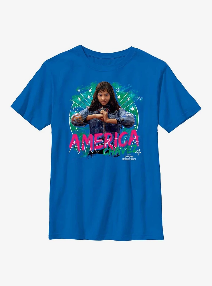 Marvel Doctor Strange Multiverse Of Madness America Chavez Hero Graphic Youth T-Shirt