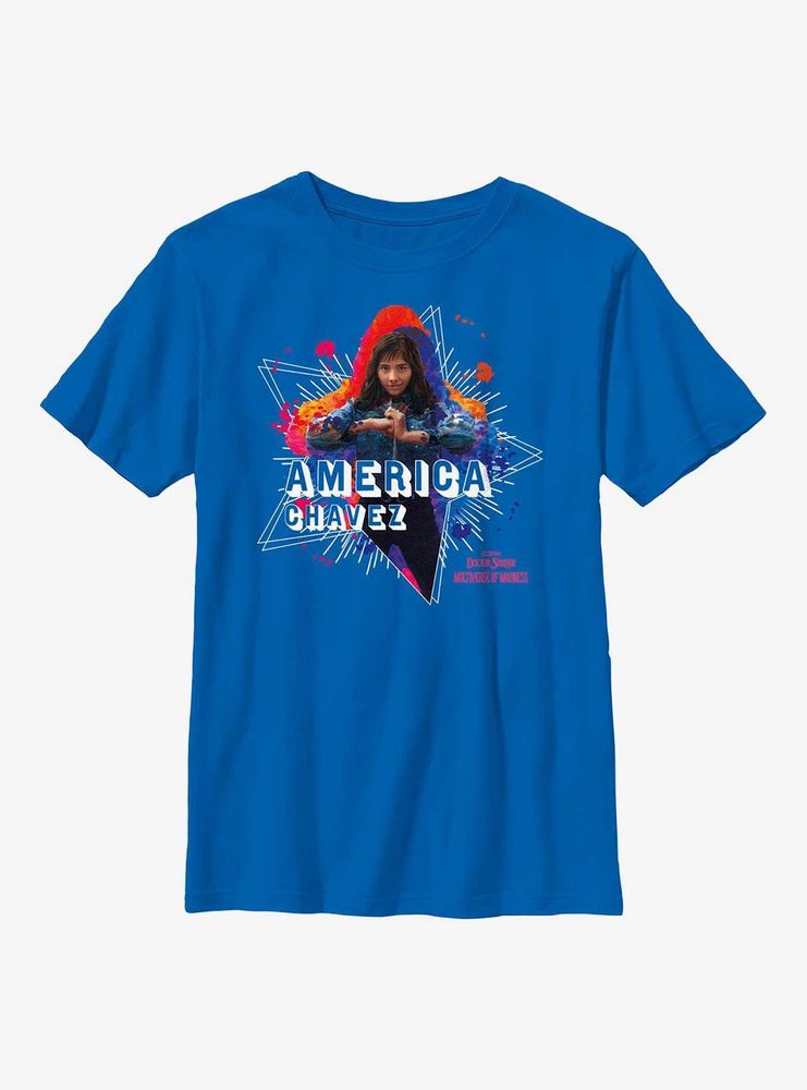 Marvel Doctor Strange Multiverse Of Madness America Chavez Paint Youth T-Shirt