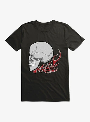 Burning Skull Left T-Shirt