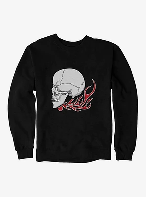 Burning Skull Left Sweatshirt