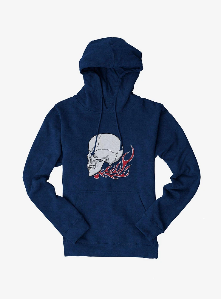 Burning Skull Left Hoodie