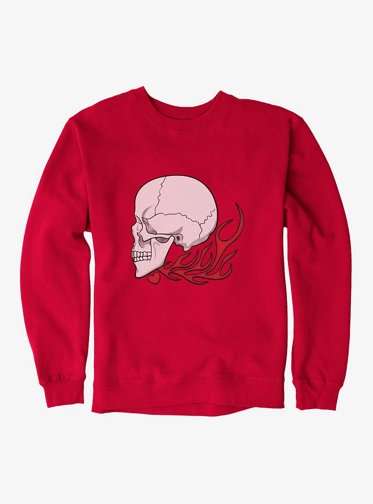 Burning Skull Left Sweatshirt