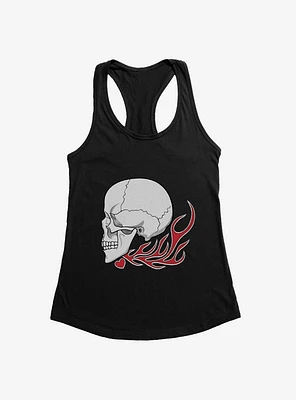 Burning Skull Left Girls Tank