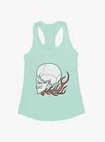 Burning Skull Left Girls Tank