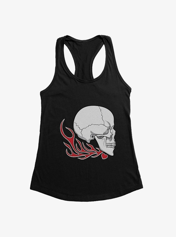 Burning Skull Right Girls Tank