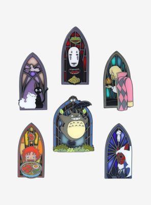 Studio Ghibli Stain Glass Character Portrait Blind Box Enamel Pin - BoxLunch Exclusive