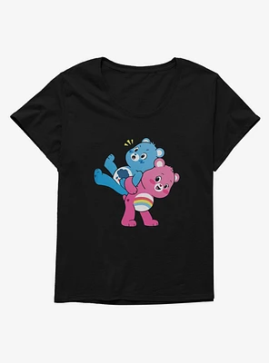 Care Bears Grumpy And Cheer Surprise Back Ride Plus Girls T-Shirt